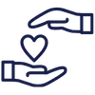 AVA-Compassion First-Two Graphic Hands Holding a Heart AVA-Compassion First-Two Graphic Hands Holding a Heart